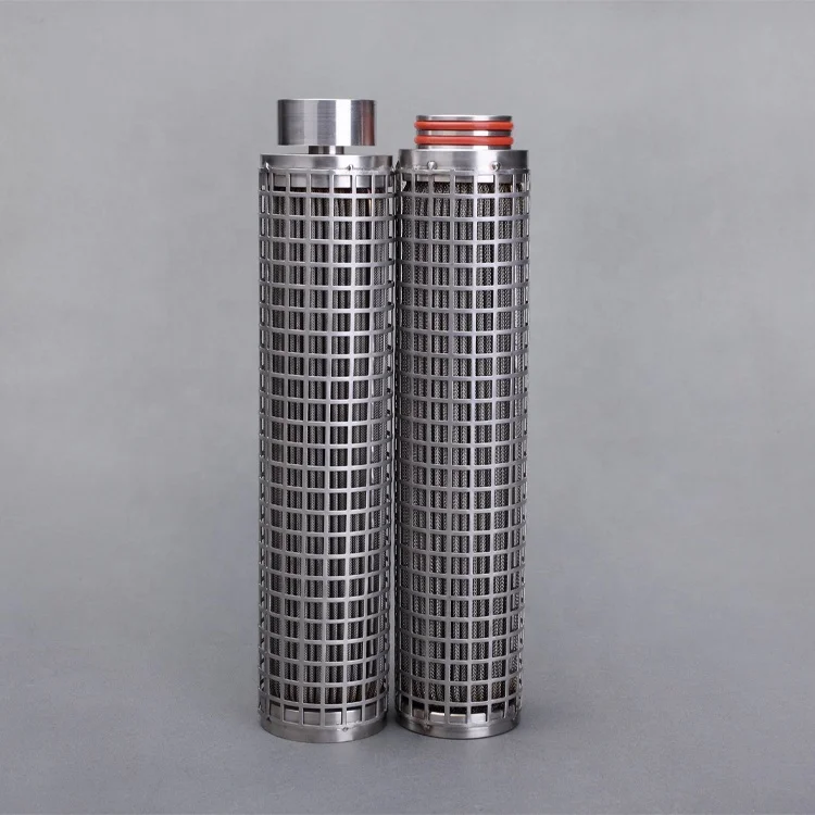 Food grade 10'' 5 micron washable and reusable stainless steel metal filter cartridge for alcohol,beer,wine filtration