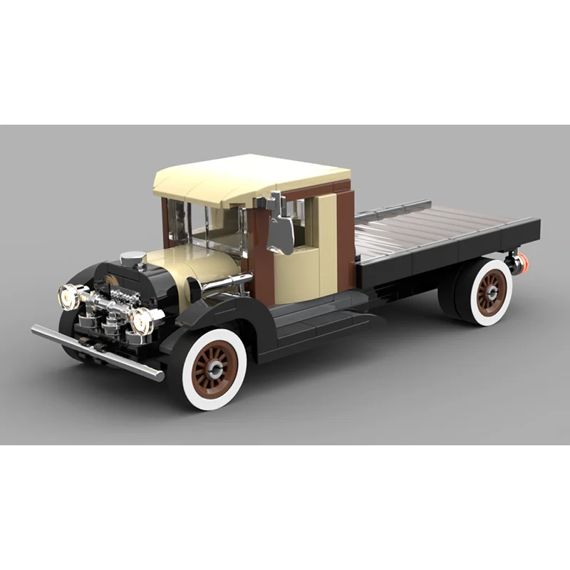 2024 Old flatbed car City Car Speed Champion Classic Classic Car Building Blocks Brick Boy Racing Model Children's Toy Gift