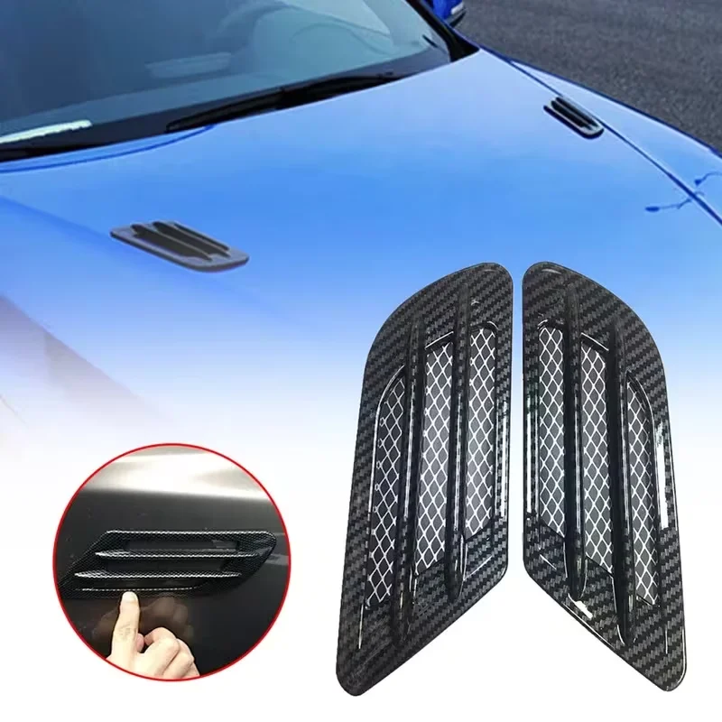 2pcs Car Side Air Vent Barrier Grille Conduit Decoration ABS Plastic Sticker Car Accessories Exterior Car Body Decorations
