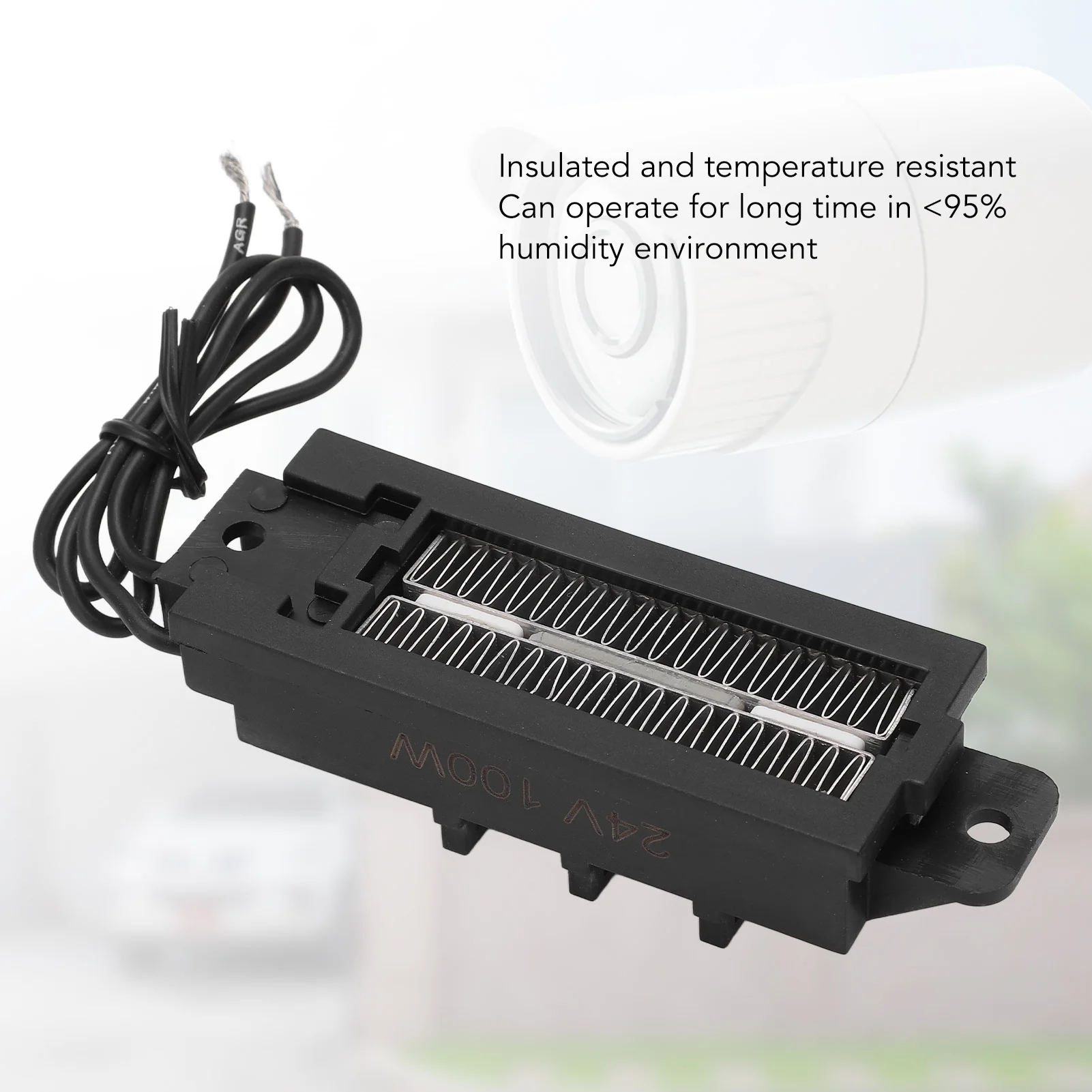 ZK40 24V 100W PTC Heating Element Thermostatic Heating Temperature Resistant PTC Air Heater with Bracket