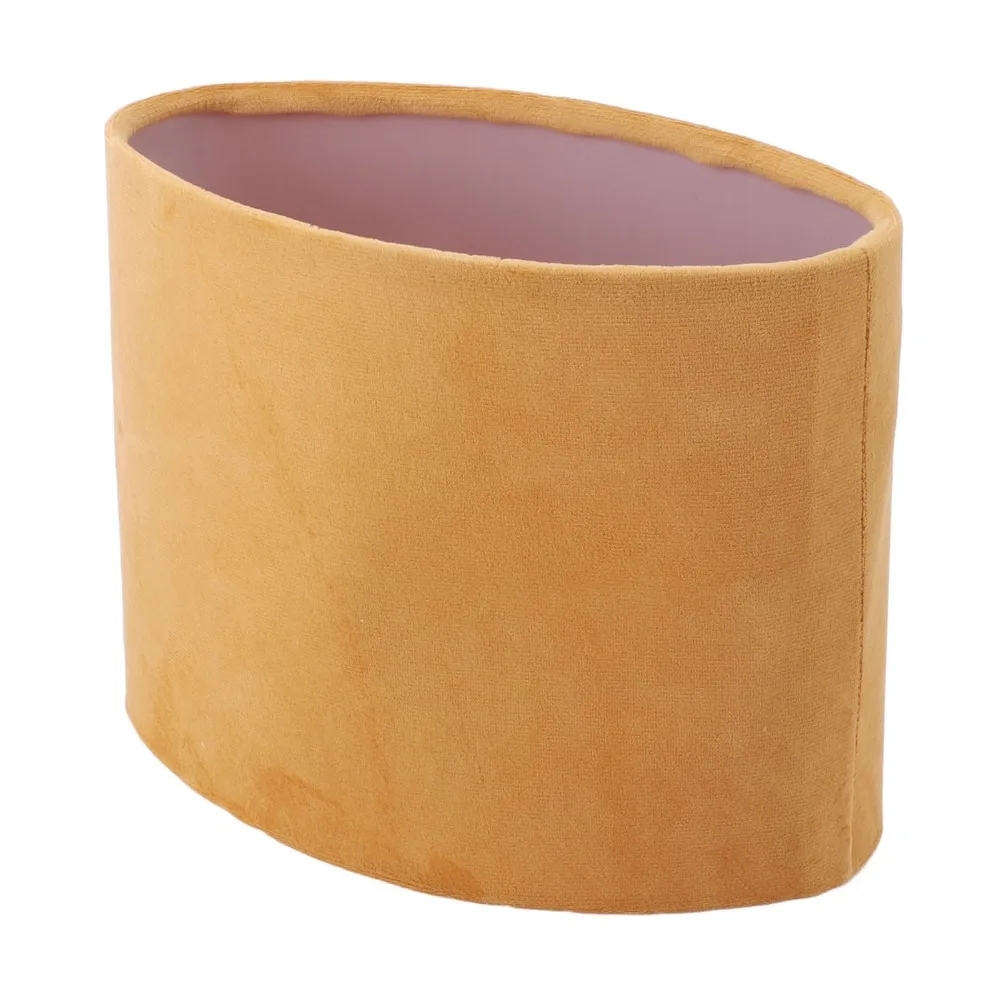 Simple Oval Shaped Lampshade Velvet Fabric 7.1 inch Height Chandelier Lamp Shades Lamp Cover Table Lamp