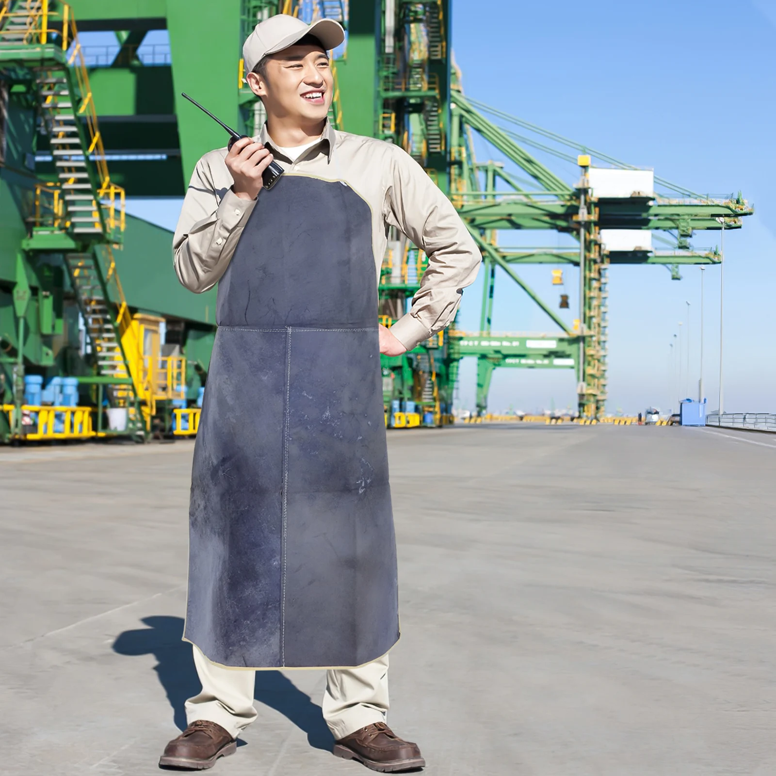 

Welding Apron Cowhide Fireproof Soldering Daily Portable Work Protective Replacement Heat Resistance Ergonomic Versatile Use
