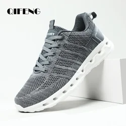 2025 Men Soft Mesh Sneakers Summer Breathable Light Weight Footwear Flat Fashion Running Sport Shoes Boys Gym Large Size Tenis