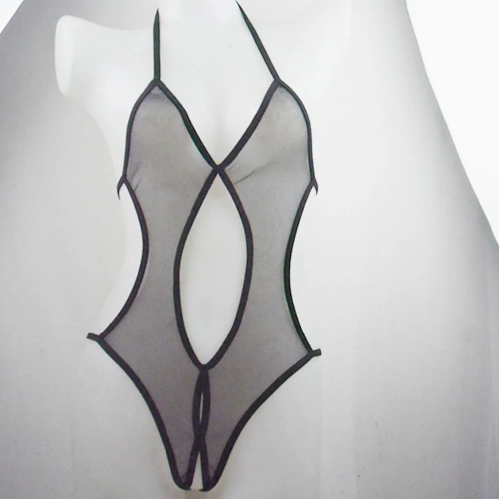 

For Daily Wear Halter Neck Lingerie Crotchless Bodysuit Holiday Lingerie Sleeveless Design Spring Summer Autumn Winter Brand New