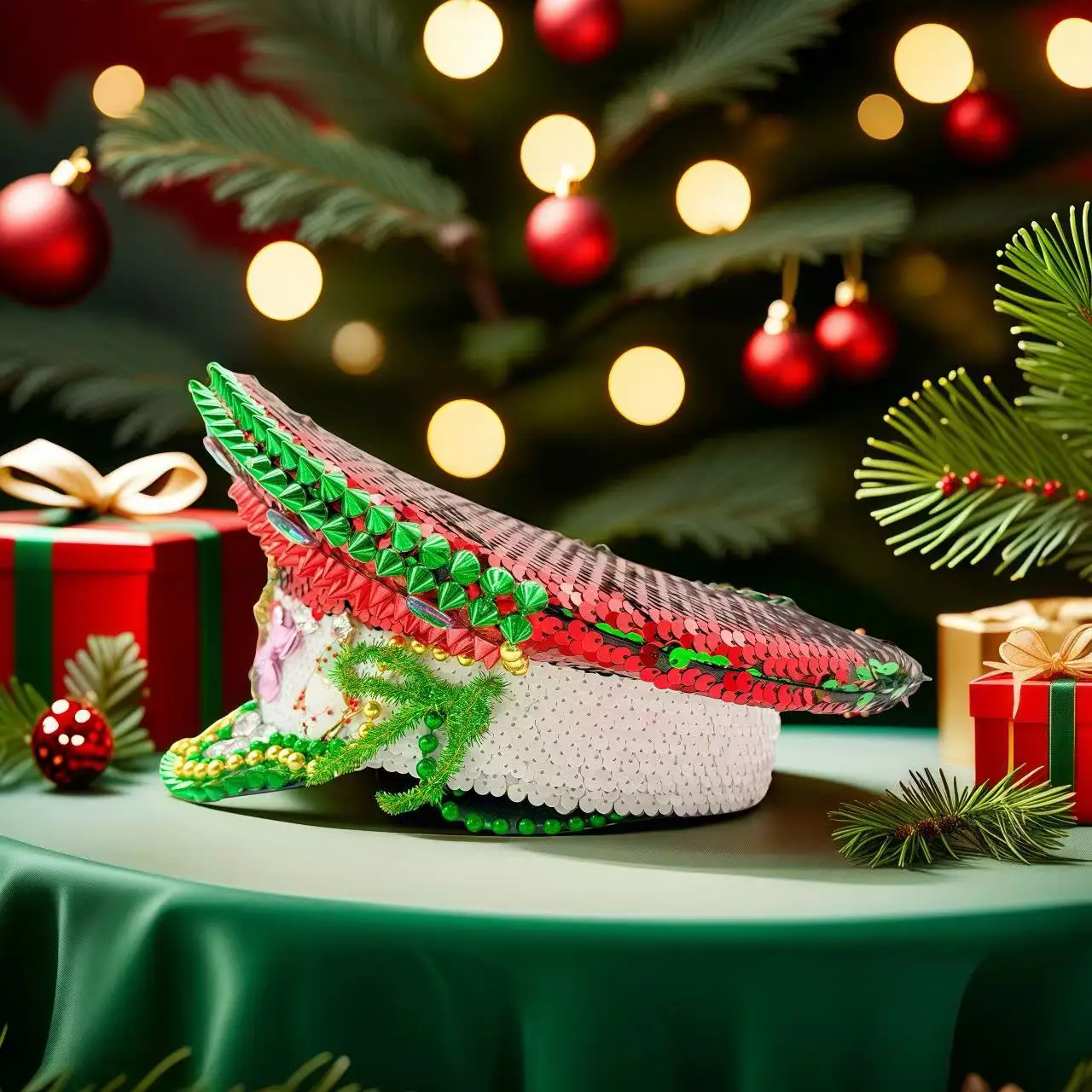 หมวกกัปตันหนังสีเหลืองเลเซอร์ HongLuan ประดับคริสตัลและหมวกทหารสำหรับผู้หญิง อุปกรณ์เสริมสำหรับงานเทศกาลดนตรีและหมวกปาร์ตี้สำหรับผู้ชาย