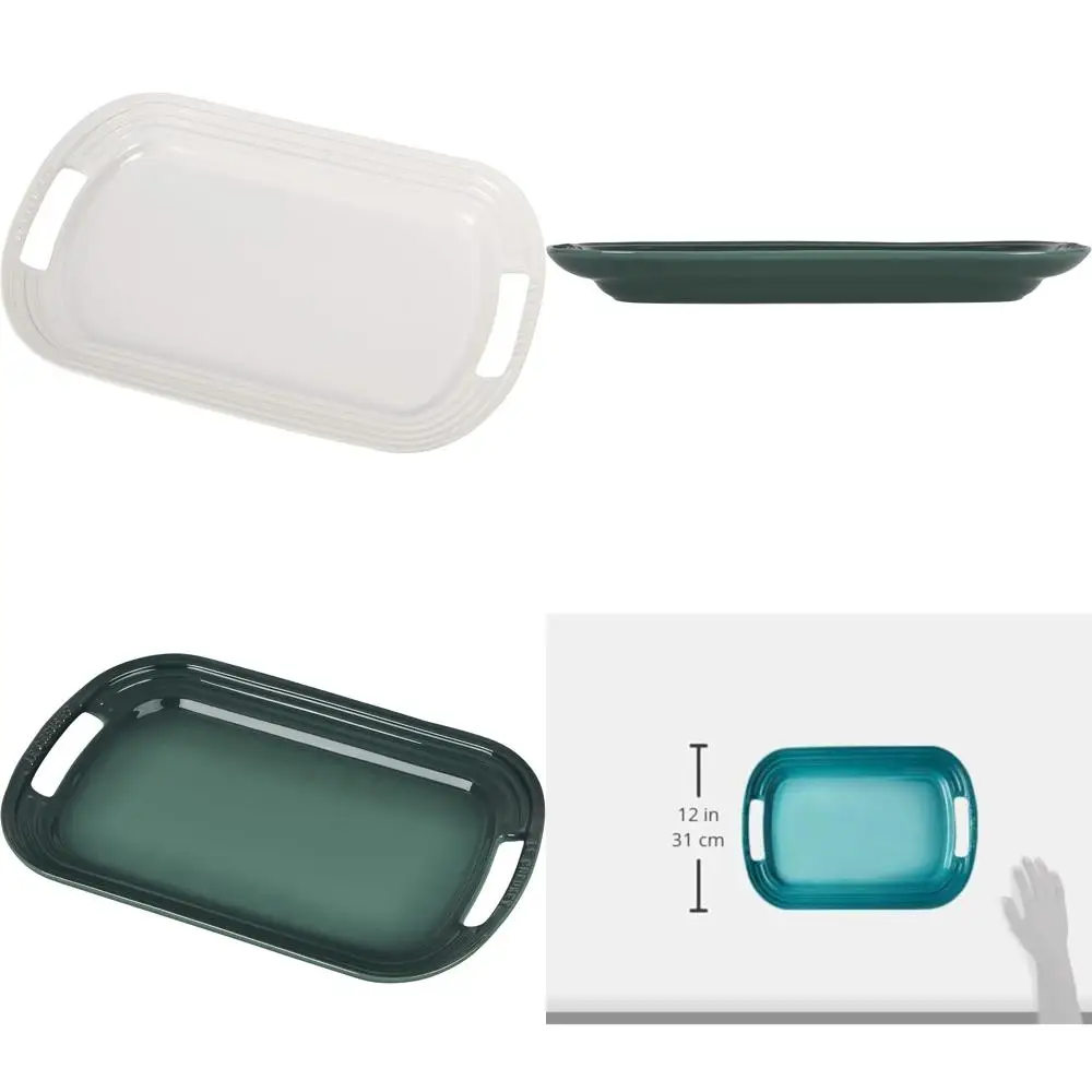 

Овальный сервировочный поднос из белого керамогранита, 16,25 дюйма