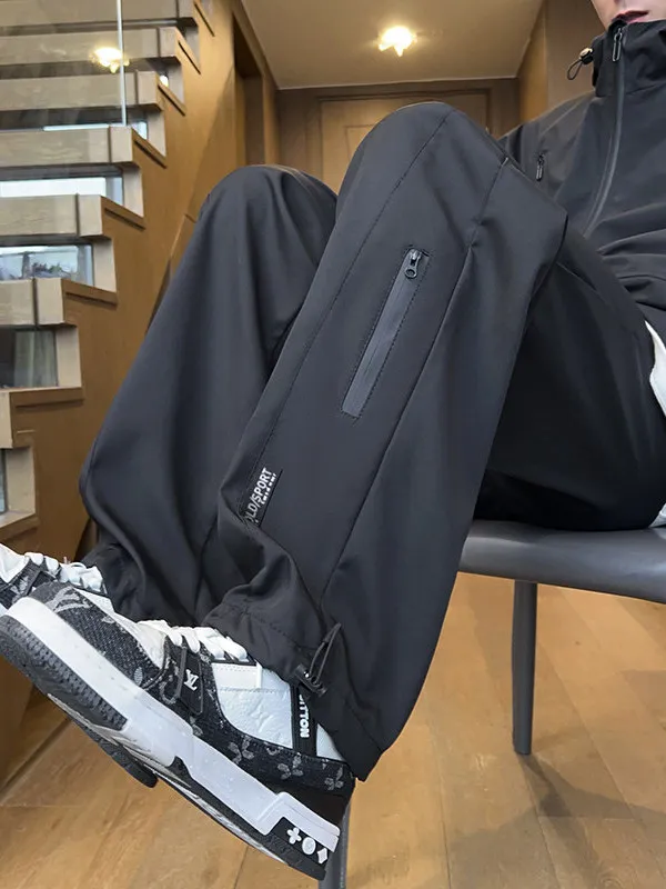 

Men's Outdoor Casual Waterproof Hiking Trousers Autumn Winter Windproof Straight Leg Long Pants Faionable Urban Sle Workwear