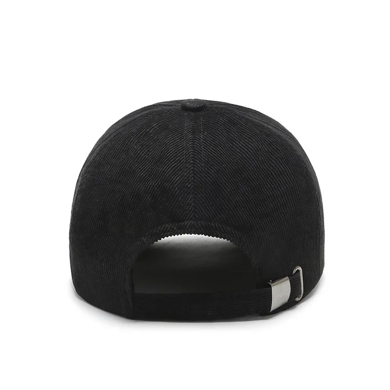 Nowa jesienna damska męska sztruksowa czapka z daszkiem Solid Color Snapback Short Brim Sunhat Outdoor Cotton Hip Hop Baseball Hats Casquette