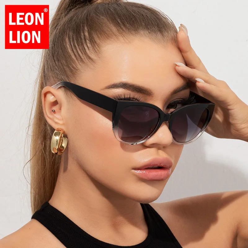 

LeonLion Oversized Cateye Sunglasses Women Gradient Vintage Eyewear Women/Men Brand Designer Glasses Women Lentes De Sol Mujer