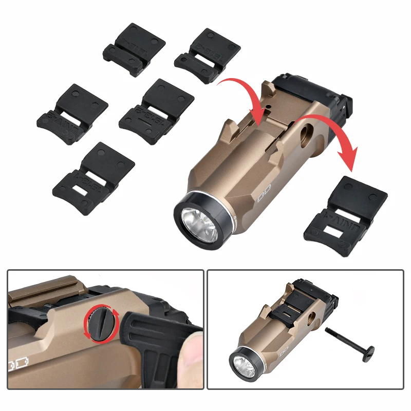WADSN TR-9 táctico Falshlight Scout pistola luz Glock 19 17 pistola Airsoft accesorios arma caza militar TLR9 para riel de 20mm