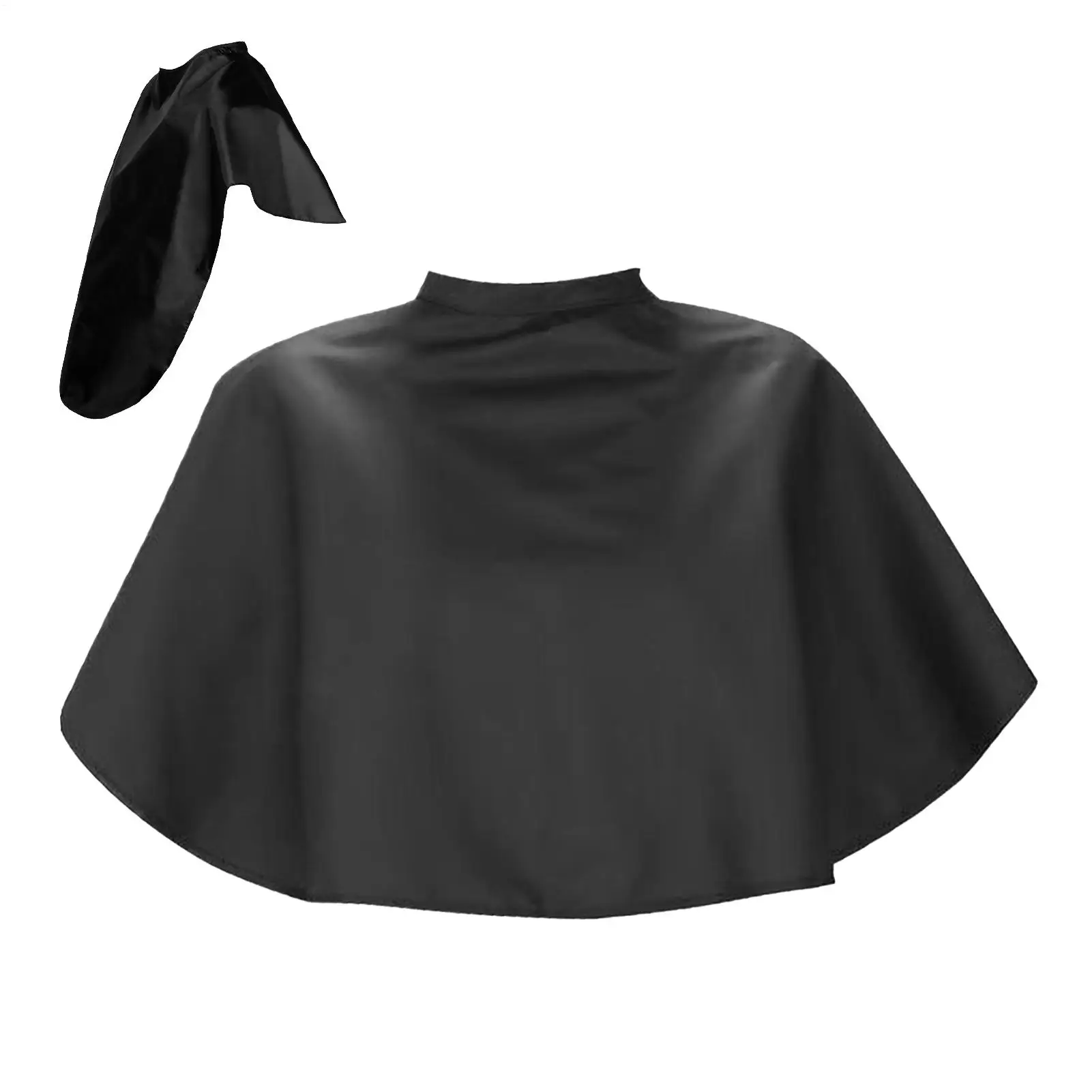 Hair Dye Tools Short Square Black Waterproof Hairdressing Salon Barber Hair Cutting Cape Cloth Wrap Hairdressing Cape Barber