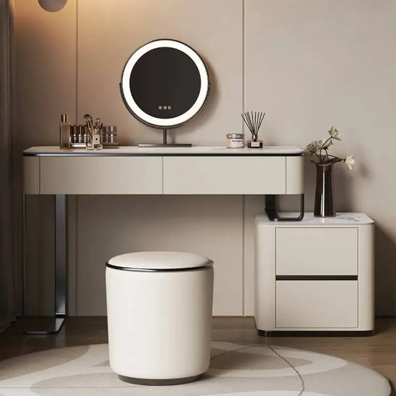 Muebles de tocador, tocador de lujo para dormitorio, artículos de tocador para hotel, organizador, silla de escritorio