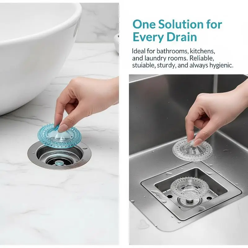 20Pcs Disposable Drain Hair Catcher No Surface Damage Sewer Filter for Bathroom Kitchen Shower Sink