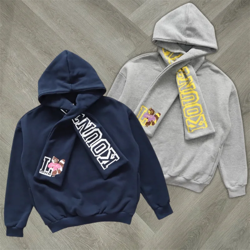 

Scarf Hat One-piece Hoodie Letter Printed Kapital Hooded Sweatshirts High-quality Warm Men Women Casual Clothing