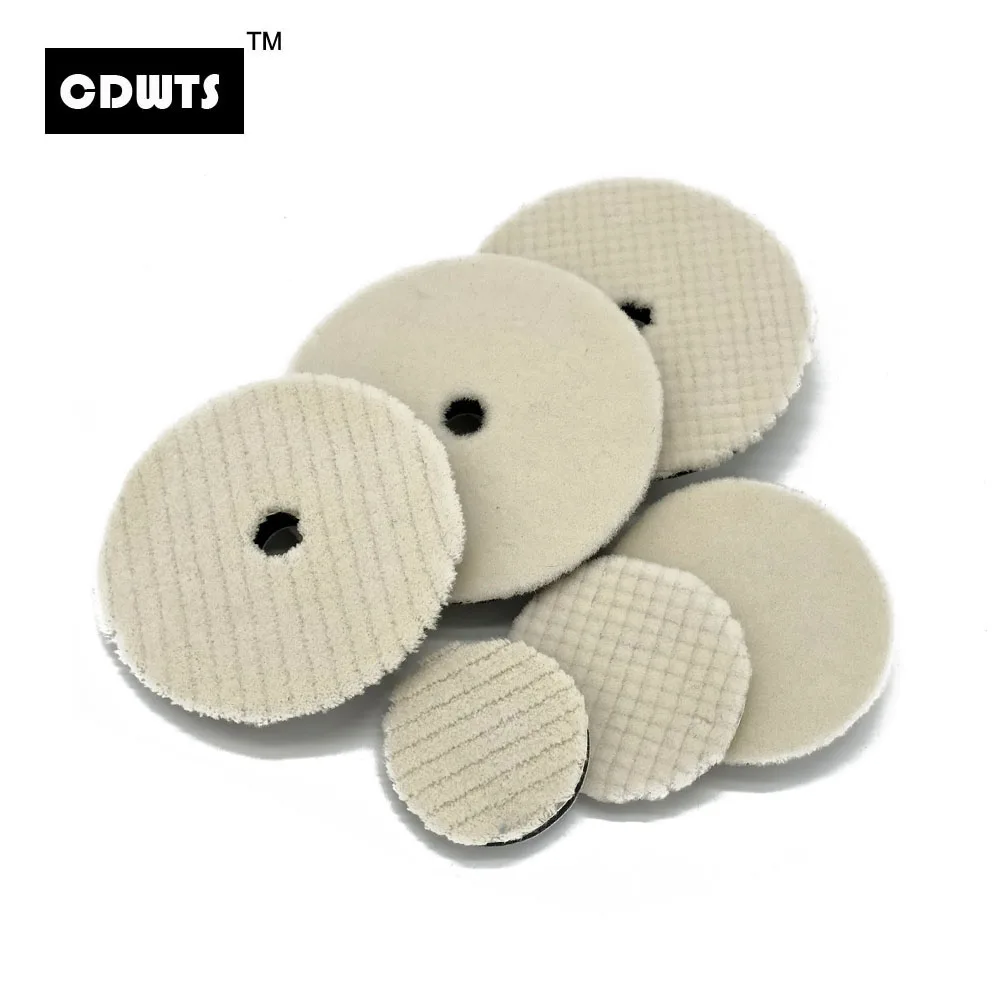 CDWTS 3/4/5/6 Cal japonia wełniana nakładka polska dla DA RO polerka samochodowa taca do polerowania 75mm100mm125mm150mm podkładka tnąca produkt do czyszczenia samochodu