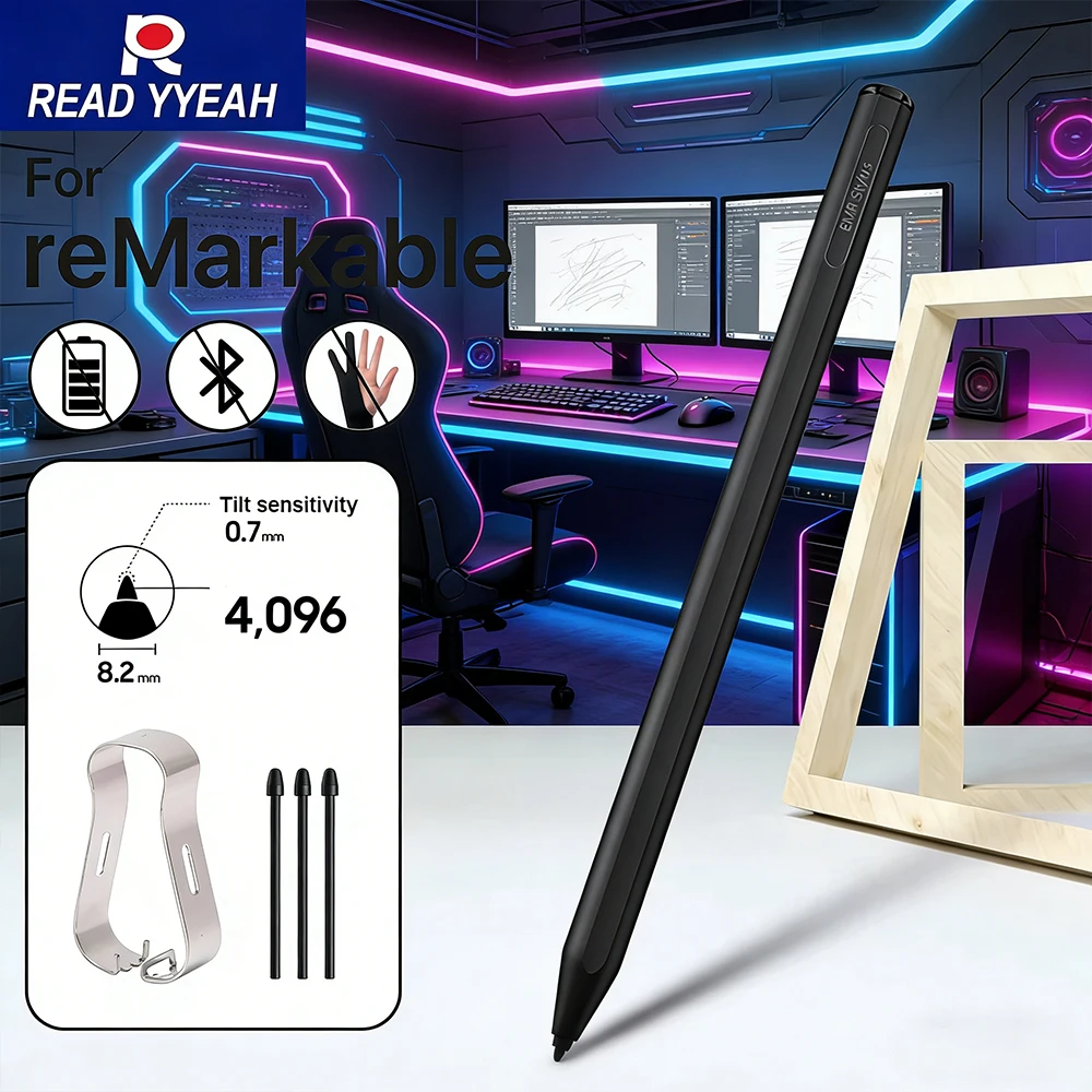 

For ReMarkable 2 Magnetic Pen With Eraser 4096 Pressure Sensitivity Palm Rejection And Tilt Support Stylus Pen For Kindle Scribe