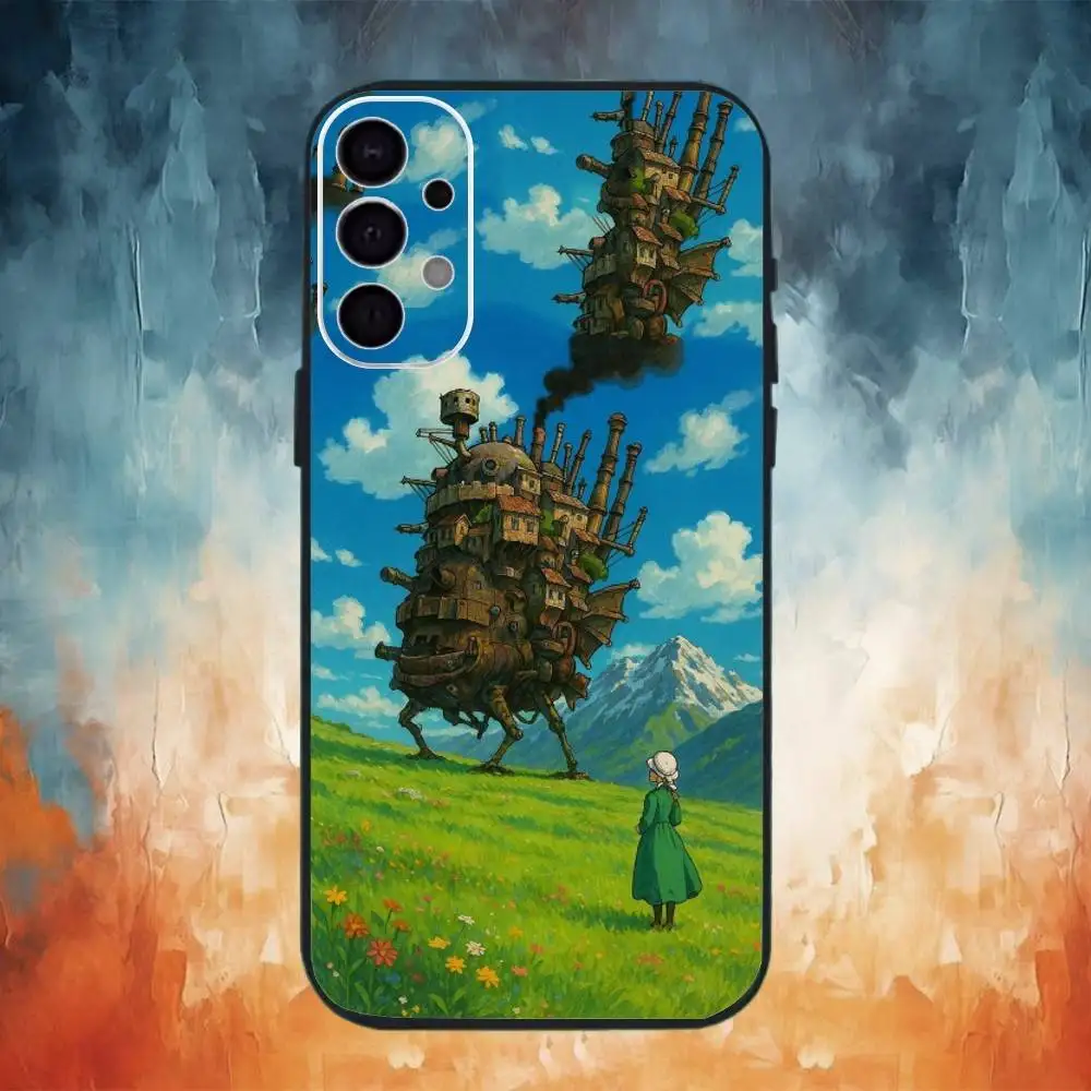 حافظة هاتف لطيفة على شكل حرف C من H-Howls لهاتف سامسونج S25، S24، S21، S22، S23، S30، Ultra، S20، Plus، Fe، Lite، Note، 10,9,5G غطاء أسود #3