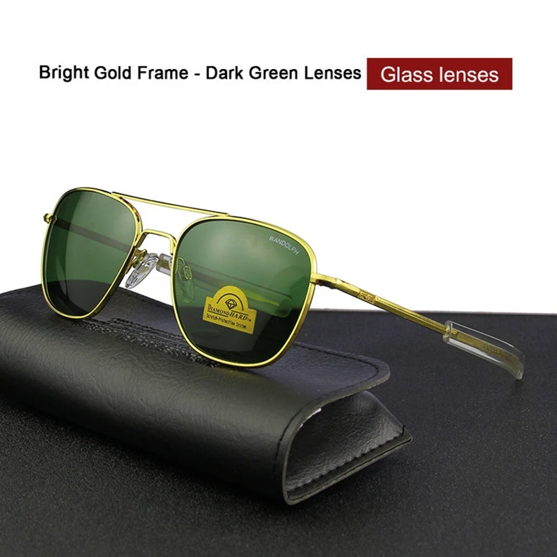 RE Sonnenbrille Mann USA Armee Militär Luftfahrt Pilot Sonnenbrille Glaslinse Frau Luxusmarke Retro Titan Rahmen Hohe Qualität – Detail 18