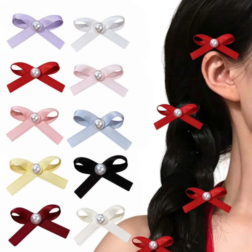 100pc-solid-ribbon-bow-hair-clips-with-pearl-ladies-side-hairgrips-for-women-and-girls-hair-accessories-kids-headwear-bulk-pack