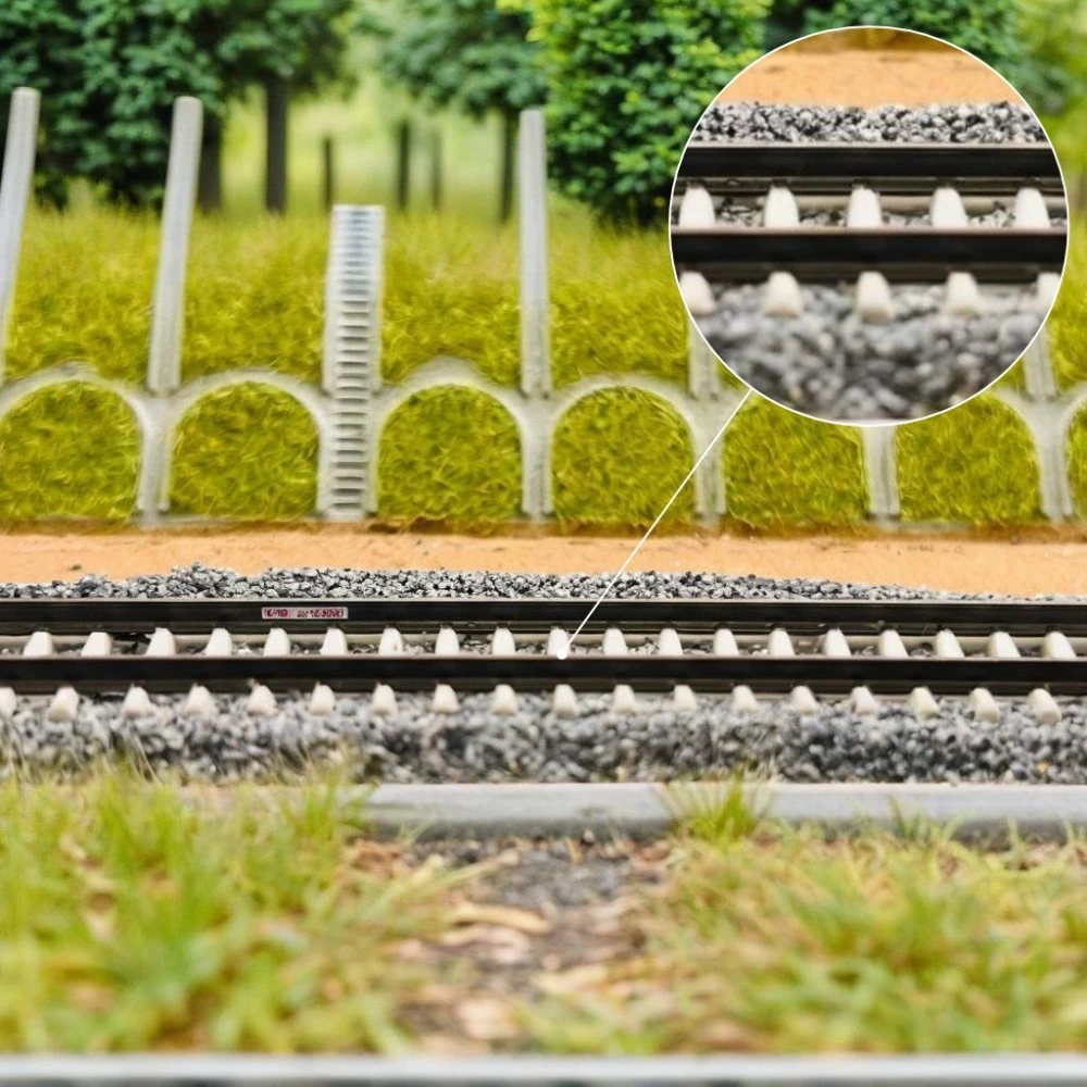 N Type 1/160 Train Accessories III Concrete Straight Rail S280 Enhanced Detail Version Track Model Sand Table Decoration Scene