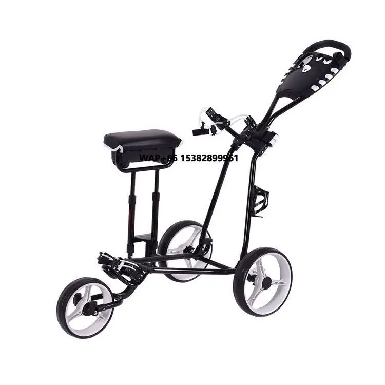 

Hot Sale Golf 3 Wheel Push Cart Trolley Easy Fold Push Golf Cart