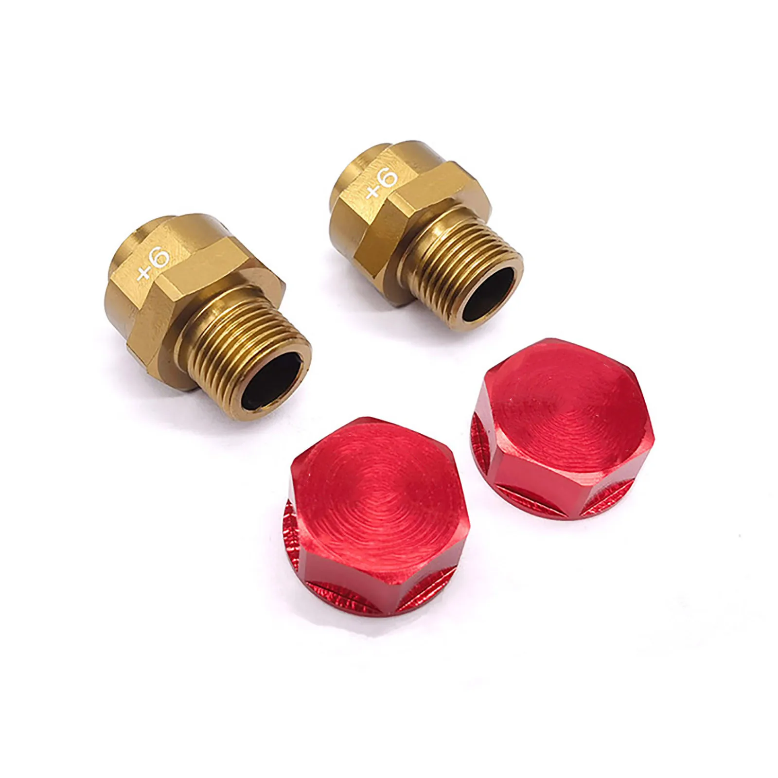 1 Set New Metal Widening 6MM 9MM Hexagonal Coupler Black/Red 17MM Hexagonal Nut for ARRMA KRATON1/8EXB Parts RC Car Accessories