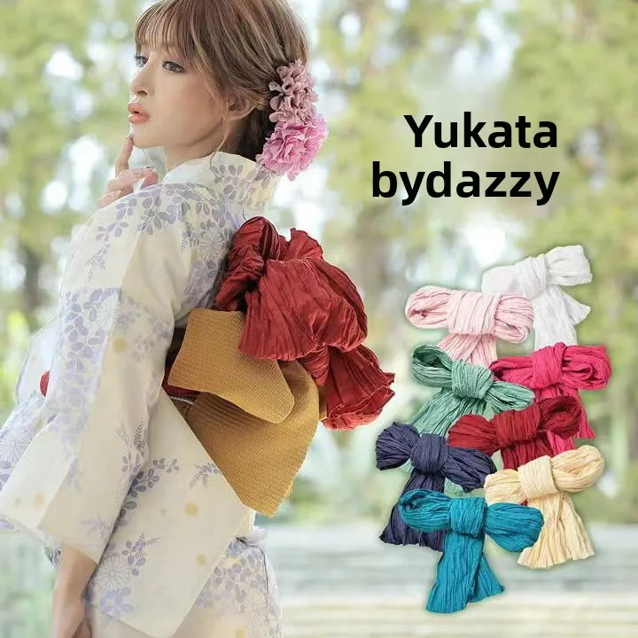 Jialing Kimono House Pleated Skirt Women's Kimono Bathrobe Multi-color Optional Polyester Material Traditional Chinese Costume