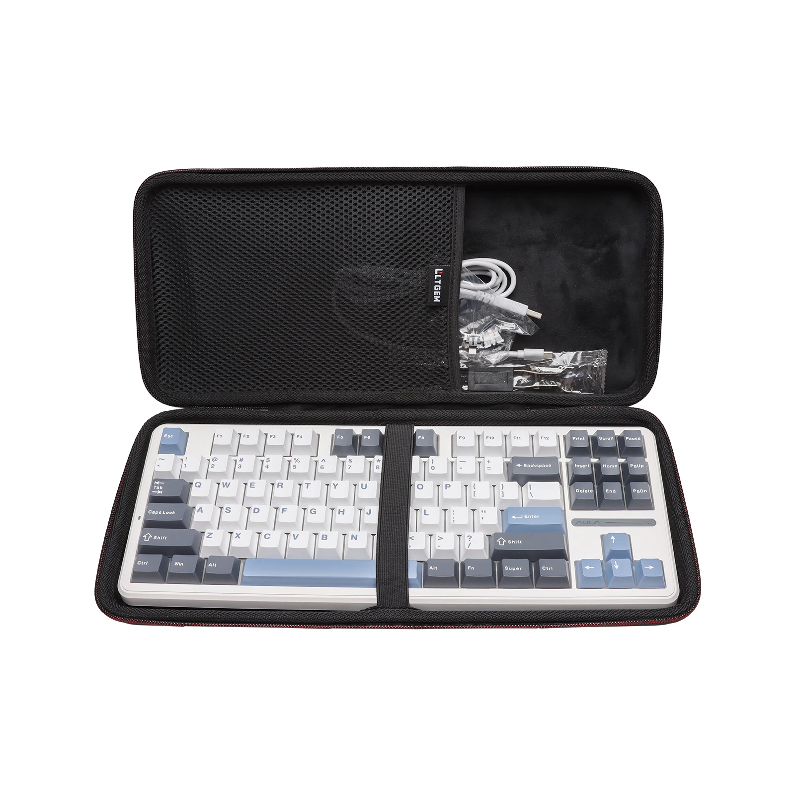 Gaming Keyboard Case for AULA F87 Pro Storage Carrying Bag for Travel and Accessories