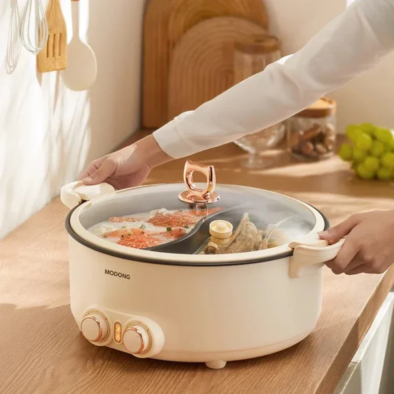 Электрическая кастрюля 8л 2000 Вт, многофункциональная кастрюля с антипригарным покрытием, бытовая электрическая кастрюля-мандаринка, мультиварка 220 В