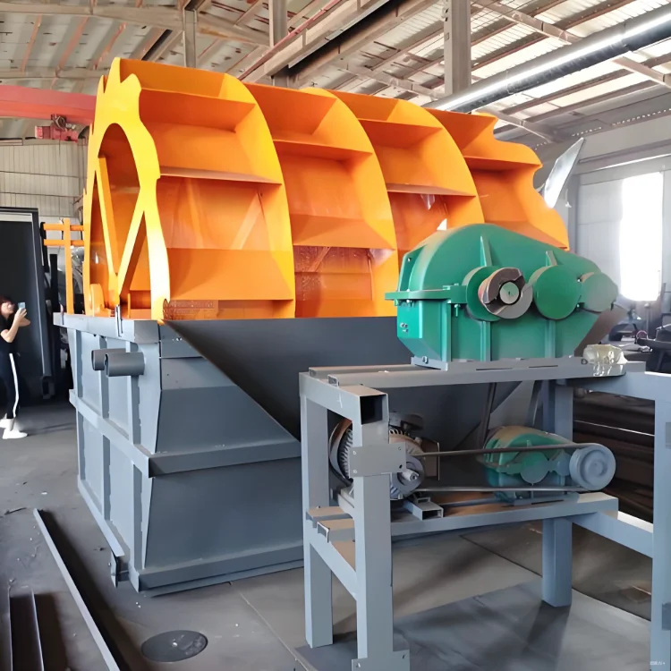 New River Stone Ore Grinding Wheel Bucket Sand Washing Machine with Gear Construction 55t/h Capacity
