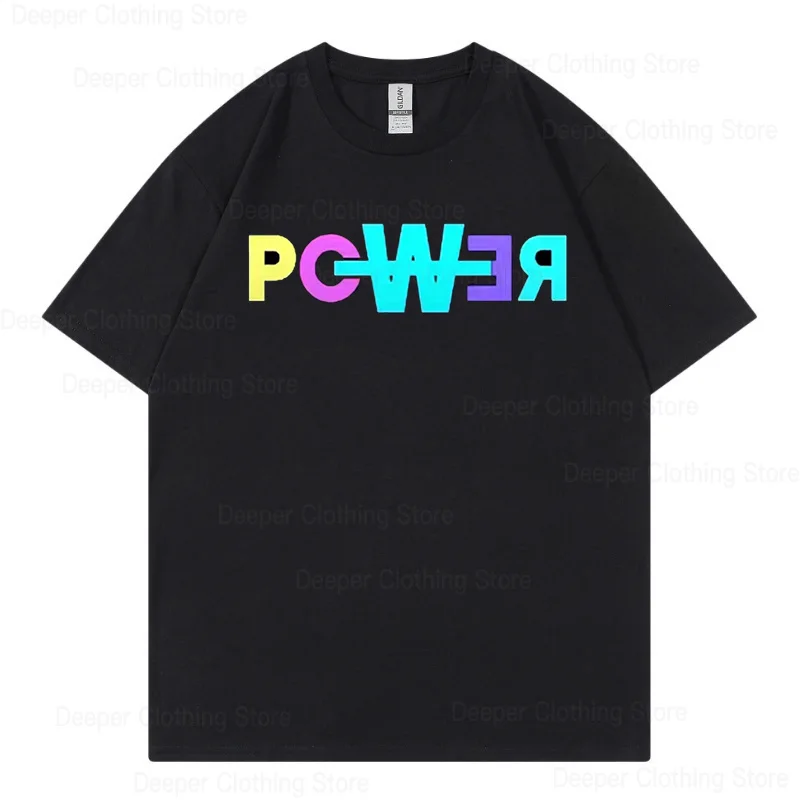 2024 New song POWER G-DRAGON Fan gift Cotton short sleeves fashion T-shirt y2k men's clothing