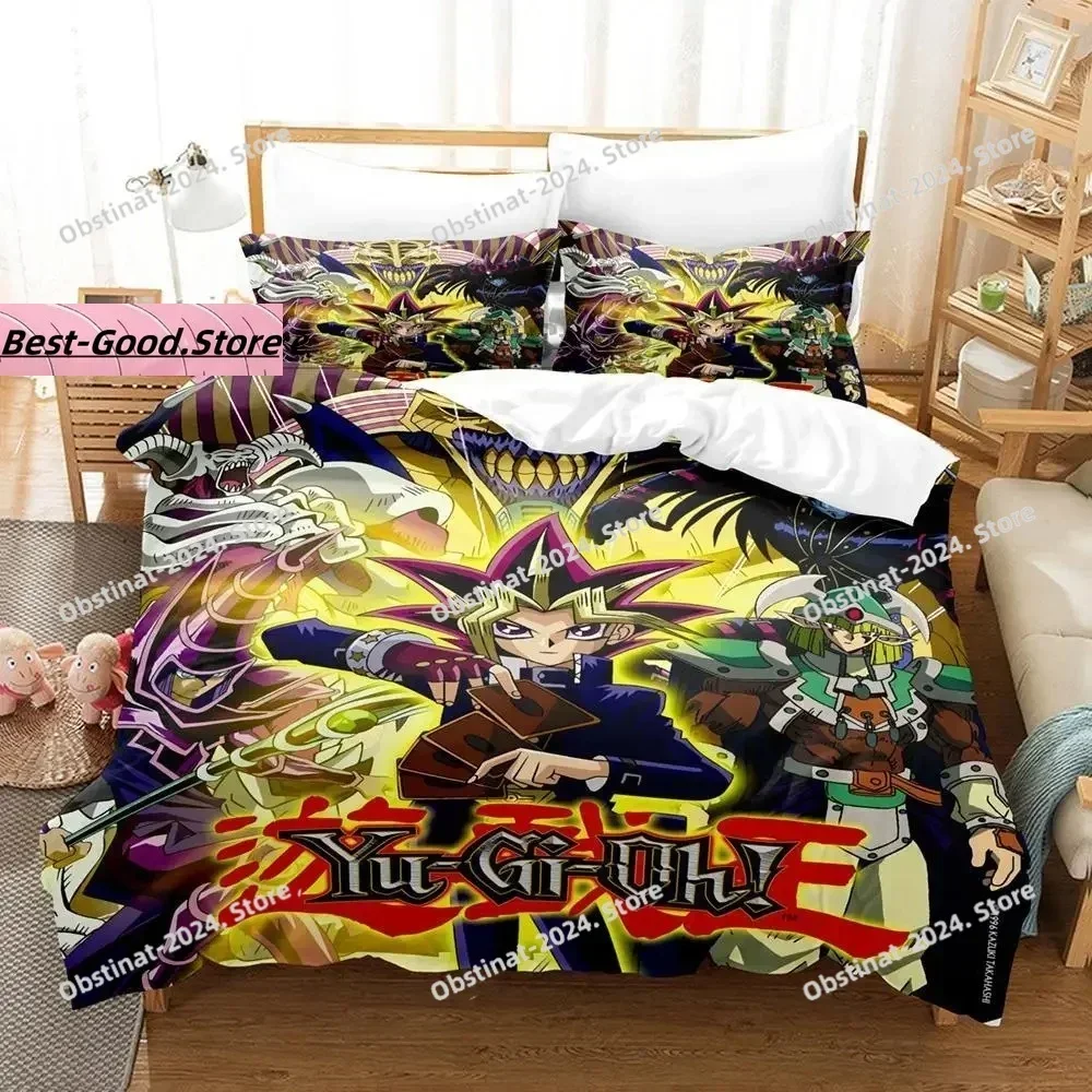 Yu Gi Oh Bedding Set Single Twin Full Queen King Size Bed Set Aldult Kid Bedroom Duvetcover Sets 3D Print Anime 2022 Kawaii