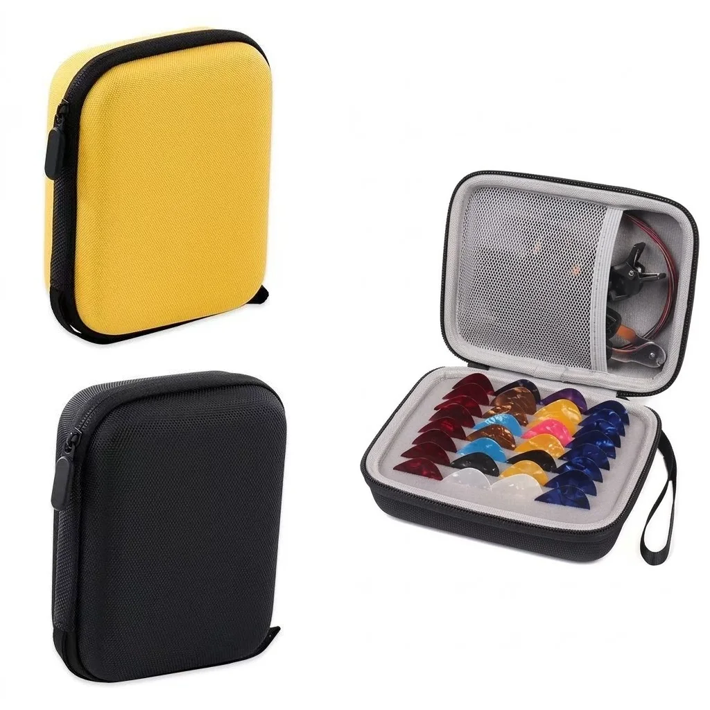Portable EVA Guitar Pick Case Holder Organizer Box for Guitar Capo Acoustic Electric Accessories Carrying Bag (Storage Box Only)