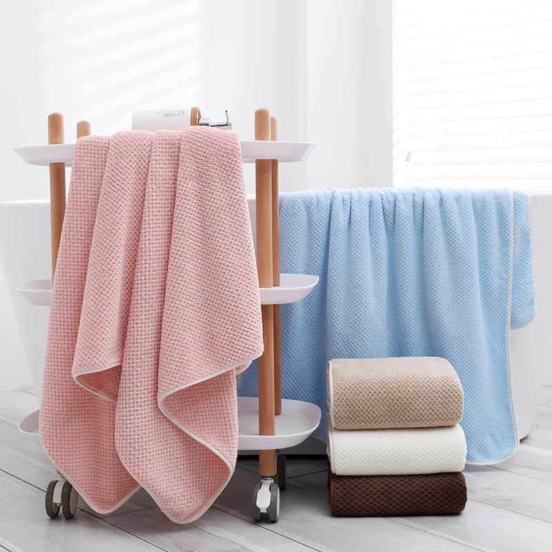 Baby Towel Kids Bath Towel Super Soft Bathrobe Coral Fleece Blanket Infant Warm Sleeping Swaddle Wrap Solid Color Blanket