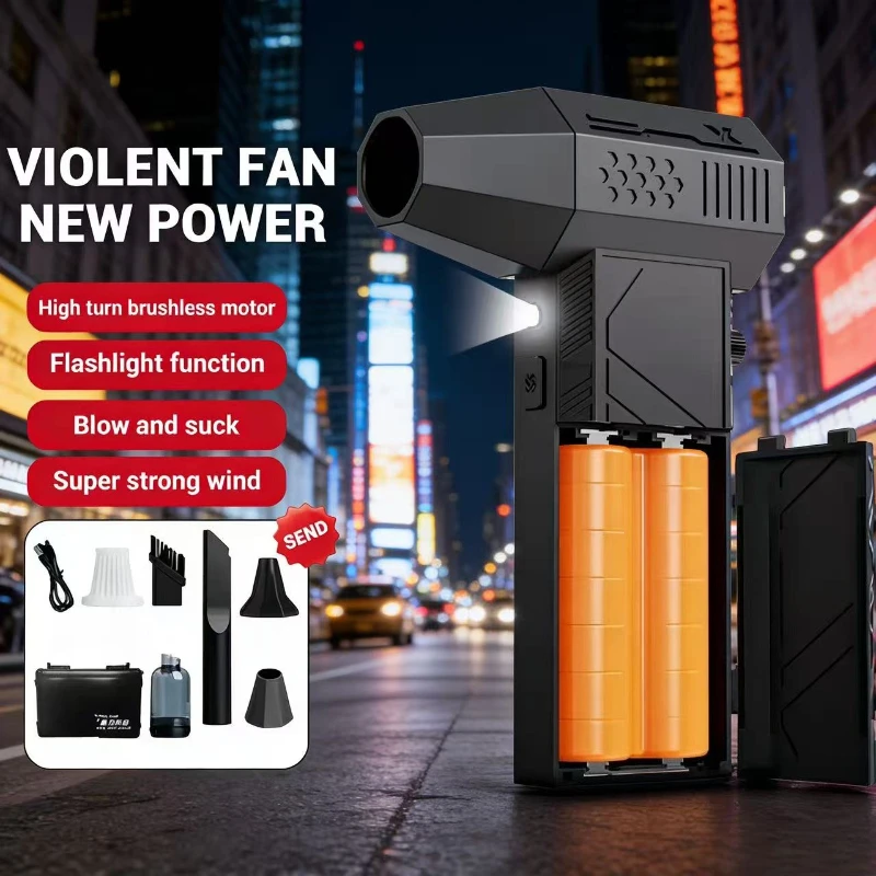 

C6 Violent Fan 990000RPM Бесщеточный двигатель со светодиодной подсветкой 8000 мАч с зарядкой Дисплей Вентилятор Портативный пылесос Автомобильный сухой 9