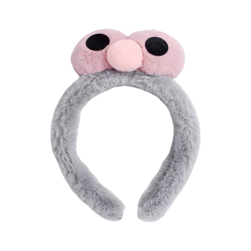 Sesame Street Cartoon Cute Headband New Plush Big Eyes Headband Women\'s Face Wash Headband Children\'s Headwear