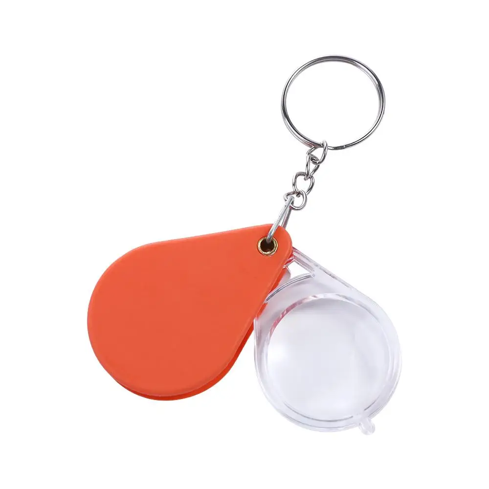 Chains Durable Loupe Lens Key Ring With Magnifying Tools Microscope Magnifier with Key Chain Magnifying Glass Folding Magnifier