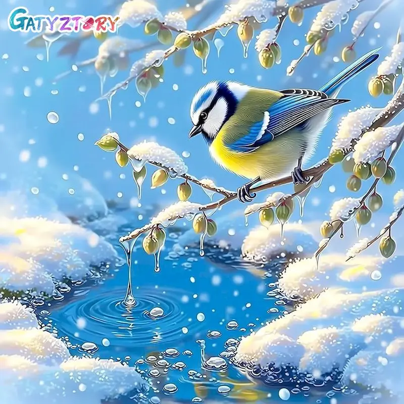 

GATYZTORY Diamond Painting Kits Wall Art Artwork Winter Scenery Full Round/Square Classic Handmade Crafts Diy Kits For Beginners