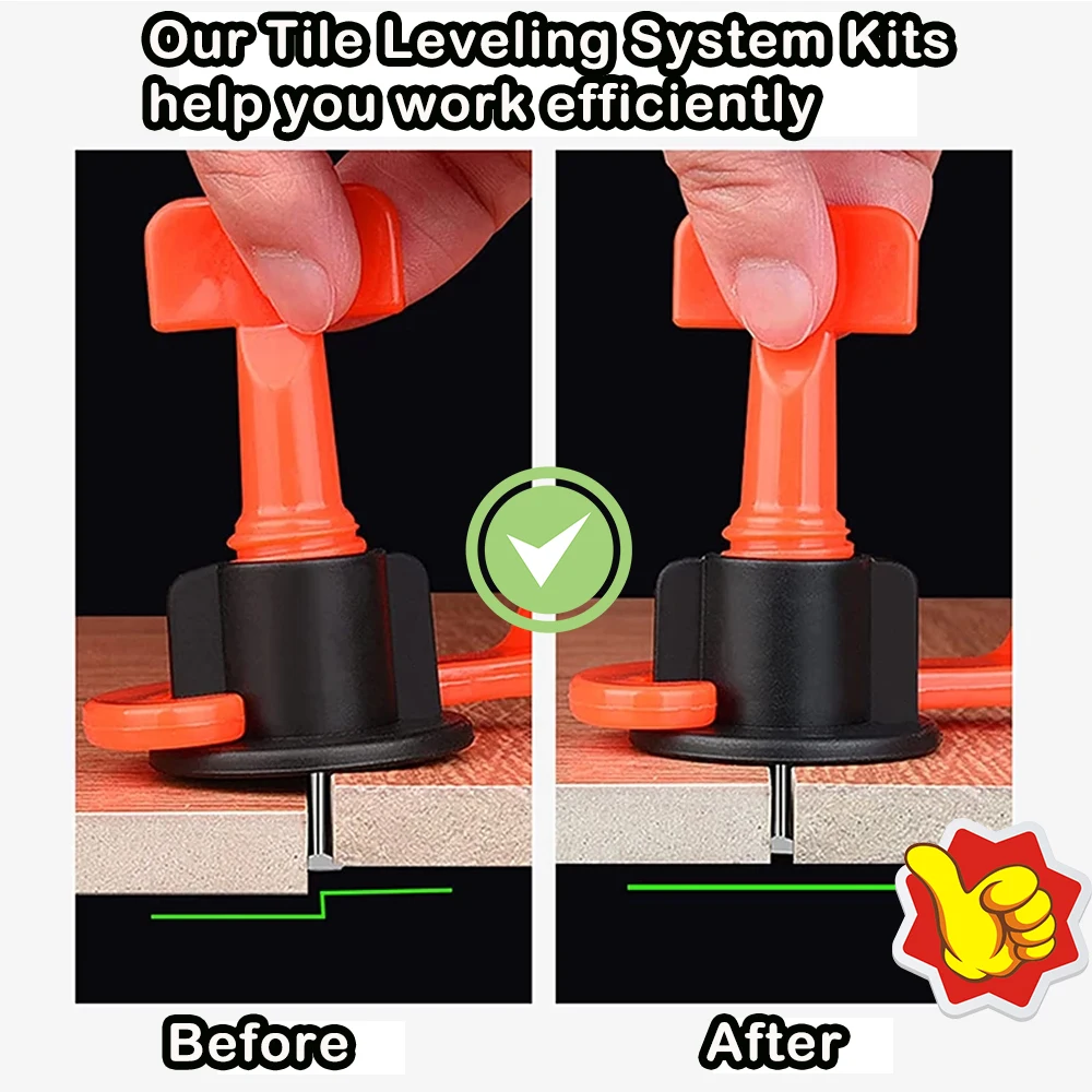 50-1353PCS Boden Fliesen Nivellierung System Clips Leveler Teller Bau Werkzeug Set Fliesen Wand Verlegung Manuelle Werkzeuge locator Spacer – Detail 8