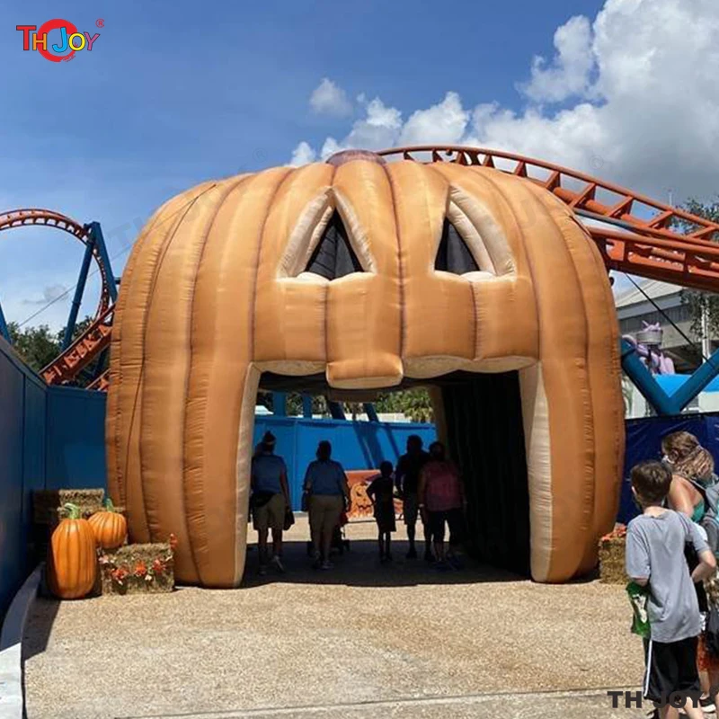 17ft tall Outdoor Decoration Inflatable Pumpkin Tunnel Inflatable Pumpkin Entrance