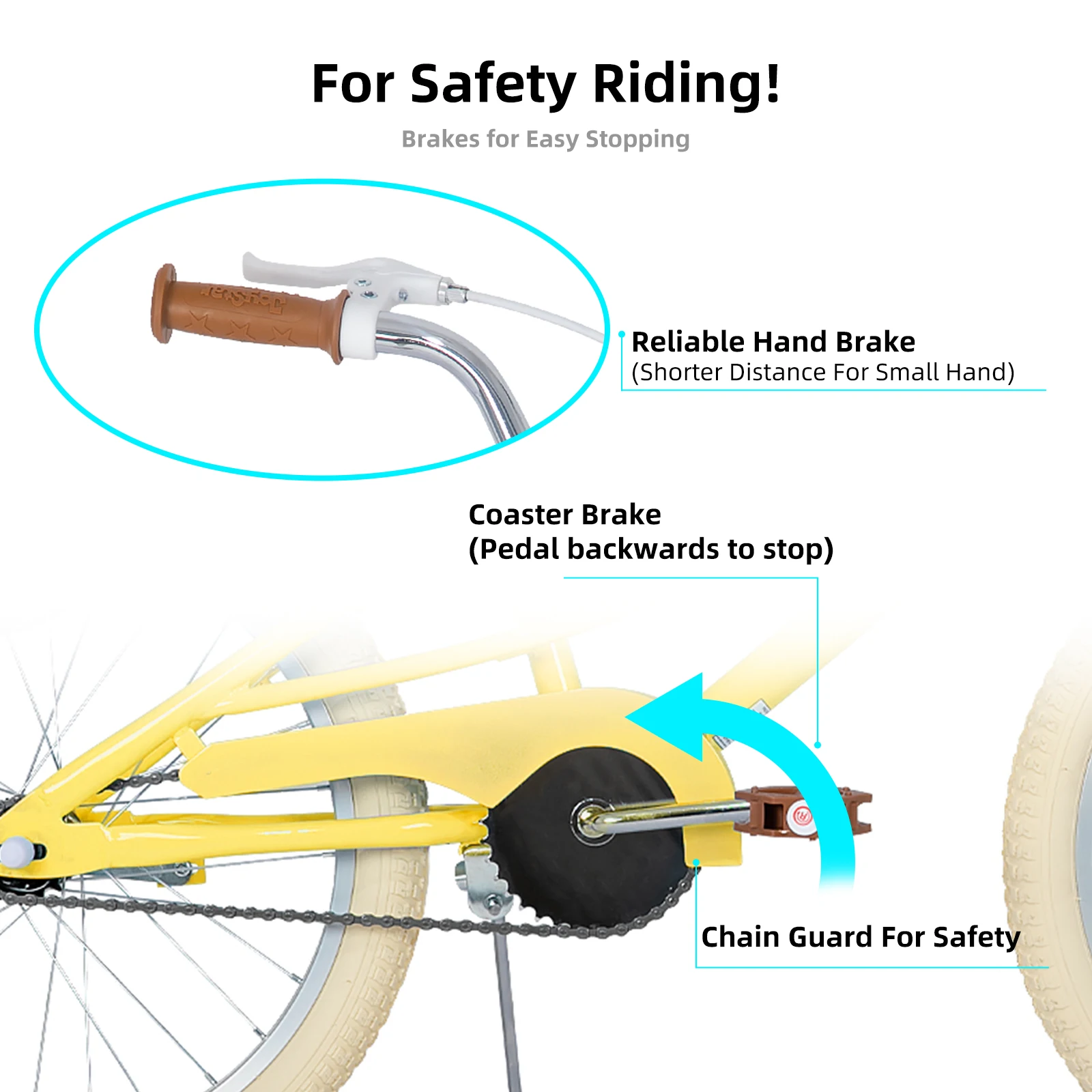 JOYSTAR meisjesfiets in retrostijl voor peuters van 2-12 jaar, 12 14 16 inch kinderfiets met zijwieltjes, 20 inch met standaard