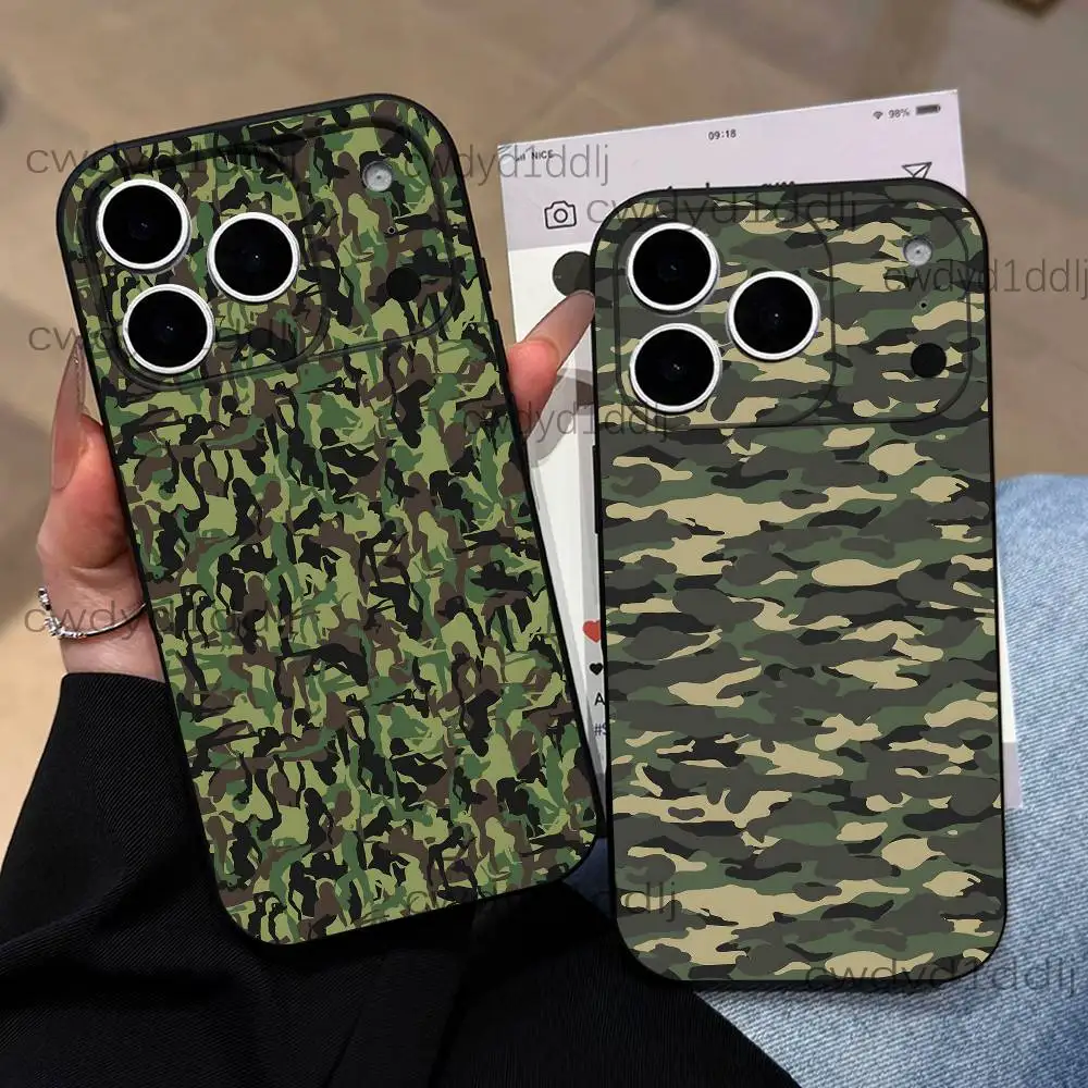 

C-Camouflage Camo Military Army Phone Case For iPhone 17,16,15,11,12,14,13 Pro Max Mini XS,XR,7 Plus 16E Air Soft Covers Fundas