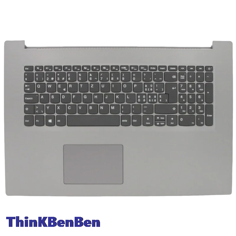 SWS Swiss Platinum Grey Keyboard Upper Case Palmrest Shell Cover For Lenovo Ideapad L340 17 17API 17IWL 5CB0S17179