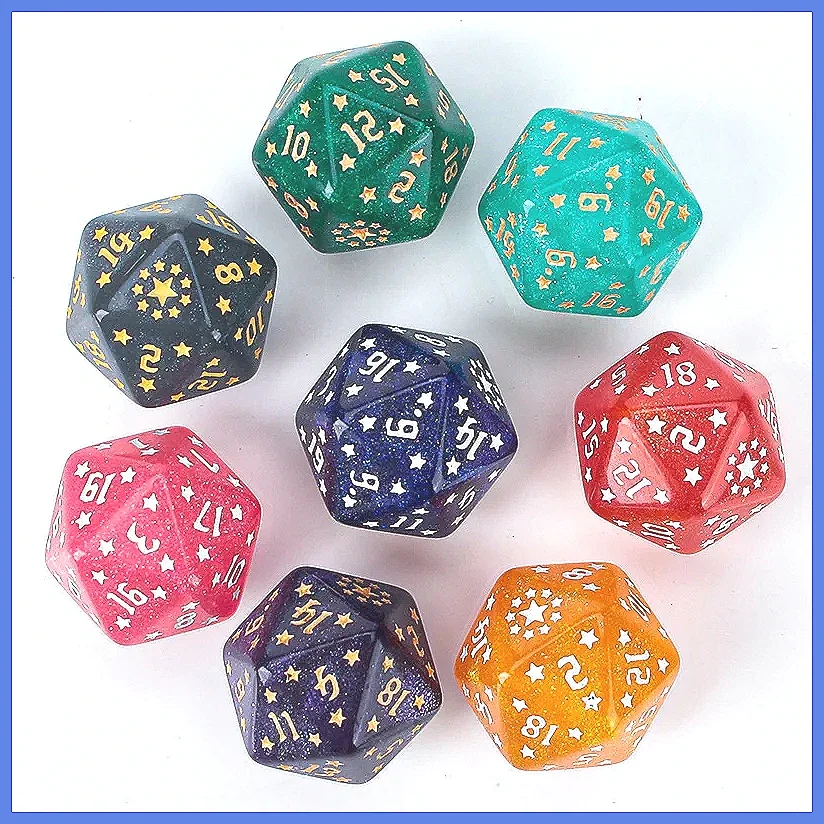 Galaxy Theme Polyhedral Dice Set for Board Games, Amazing Colourful Universe Effect Roll Dice, RPG Game Accessories