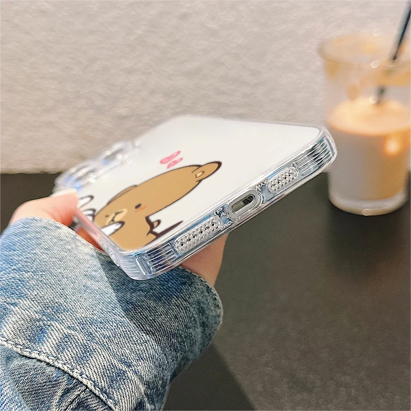 Cartoon Fun Bijpassende Paar Case voor Apple iPhone 16e 7 8 SE XR 13 12 11 Pro Max 15 14 16 Plus XS Helder Zacht