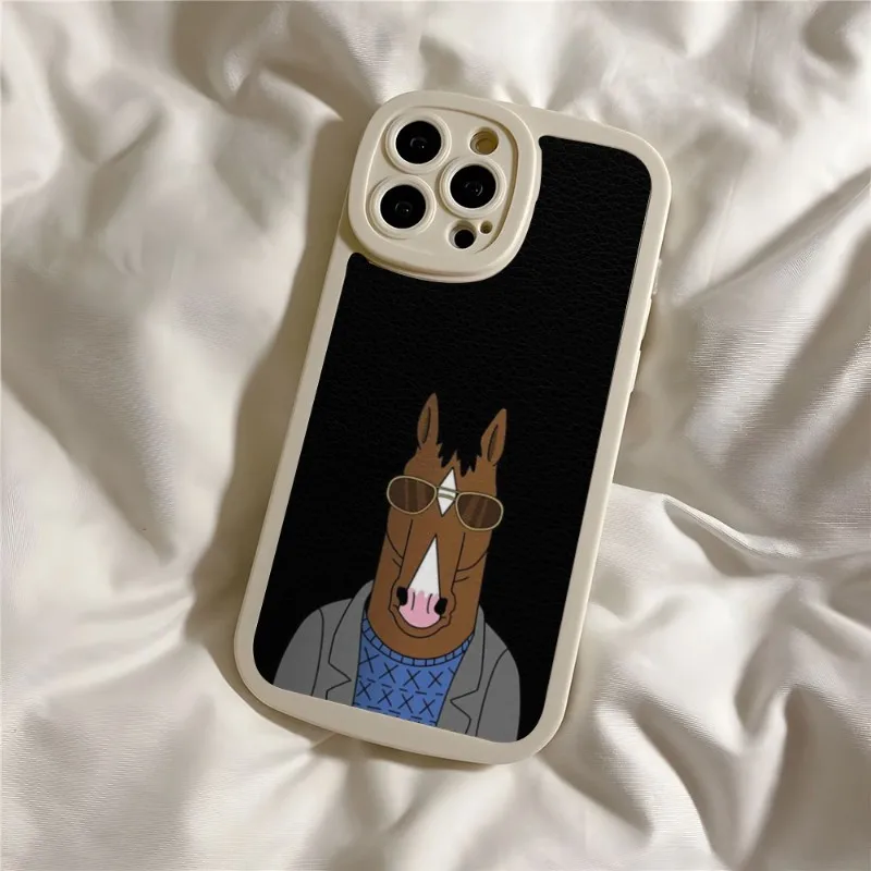 Cartoon B-boJack Horsemans Phone Case For IPhone 11 14 12 13 Pro Max Mini Xs X Xr 7 8 Plus SE2020 Leather Fundas Telefoon Cover