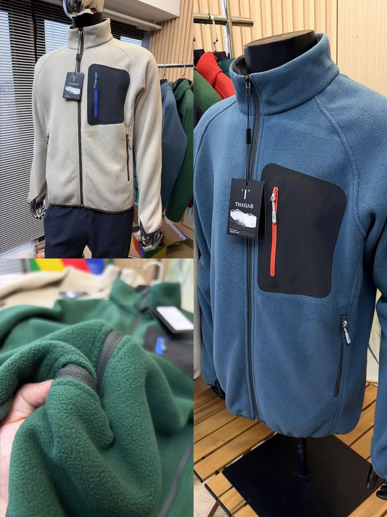 Thermal Jacket, Outdoor Cycling Sport Casual Fashionable Inner Layer Cardigan, Men and Women's Thick Double-faced Fleece Jacket