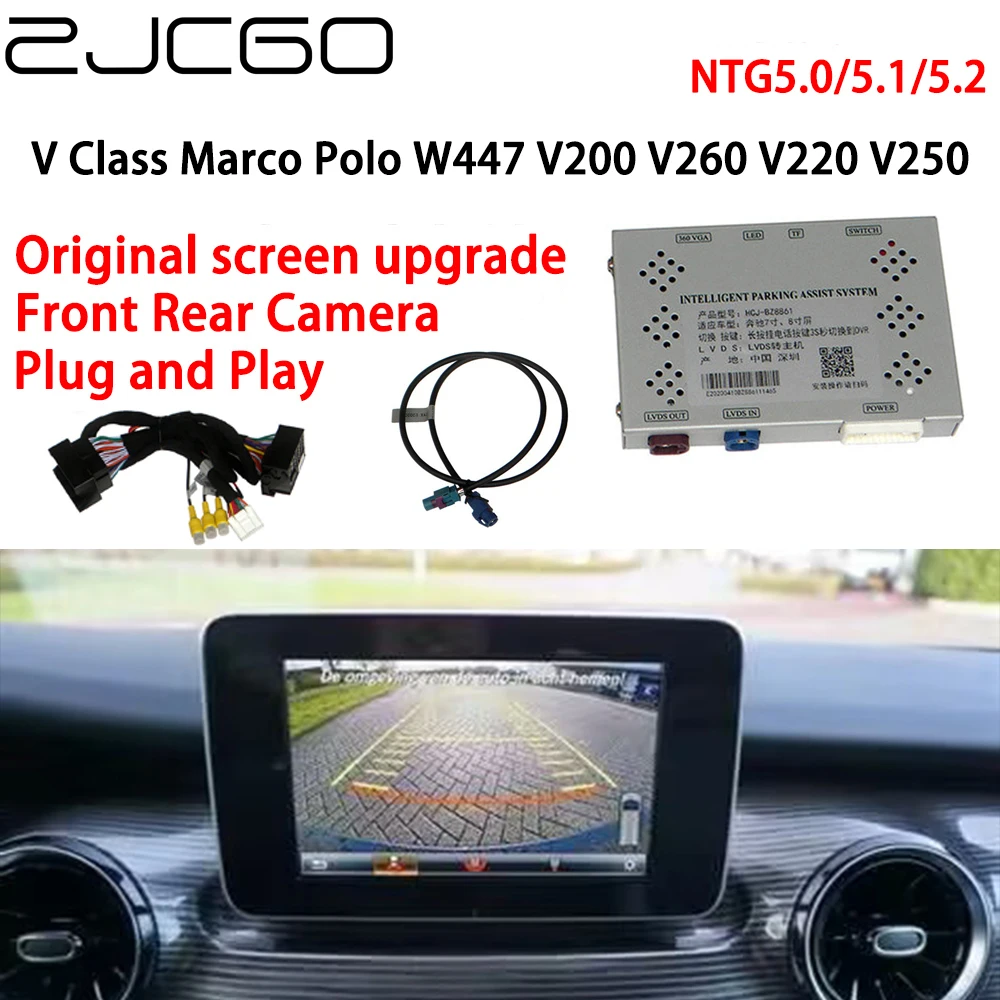 ZJCGO-cámara frontal de marcha atrás, adaptador de interfaz decodificador Digital NTG para Mercedes Benz Clase V Marco Polo W447 V200 V260 V220