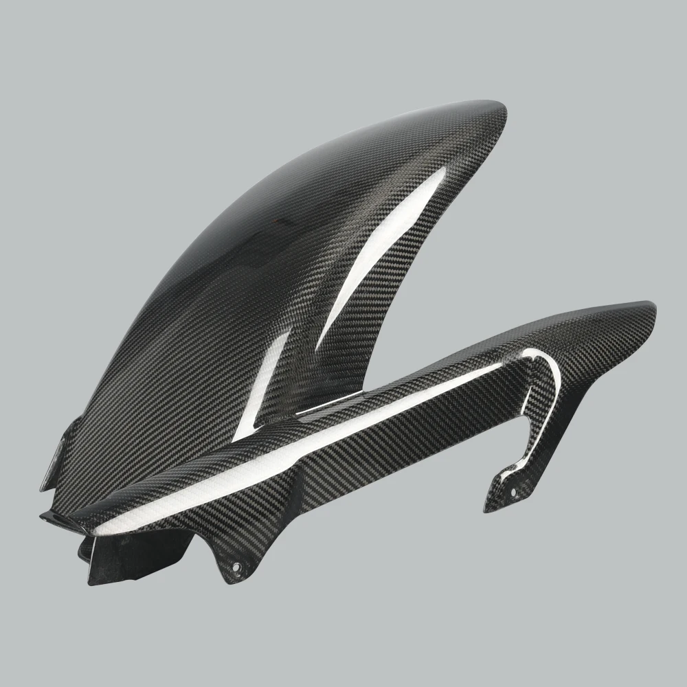 Motorrad-Kotflügel aus echtem Carbon, 23 cm, verlängerter hinterer Kotflügel, kompatibel mit Z900RS 2018–2025, geschmiedeter Kohlefaser-Heckfender