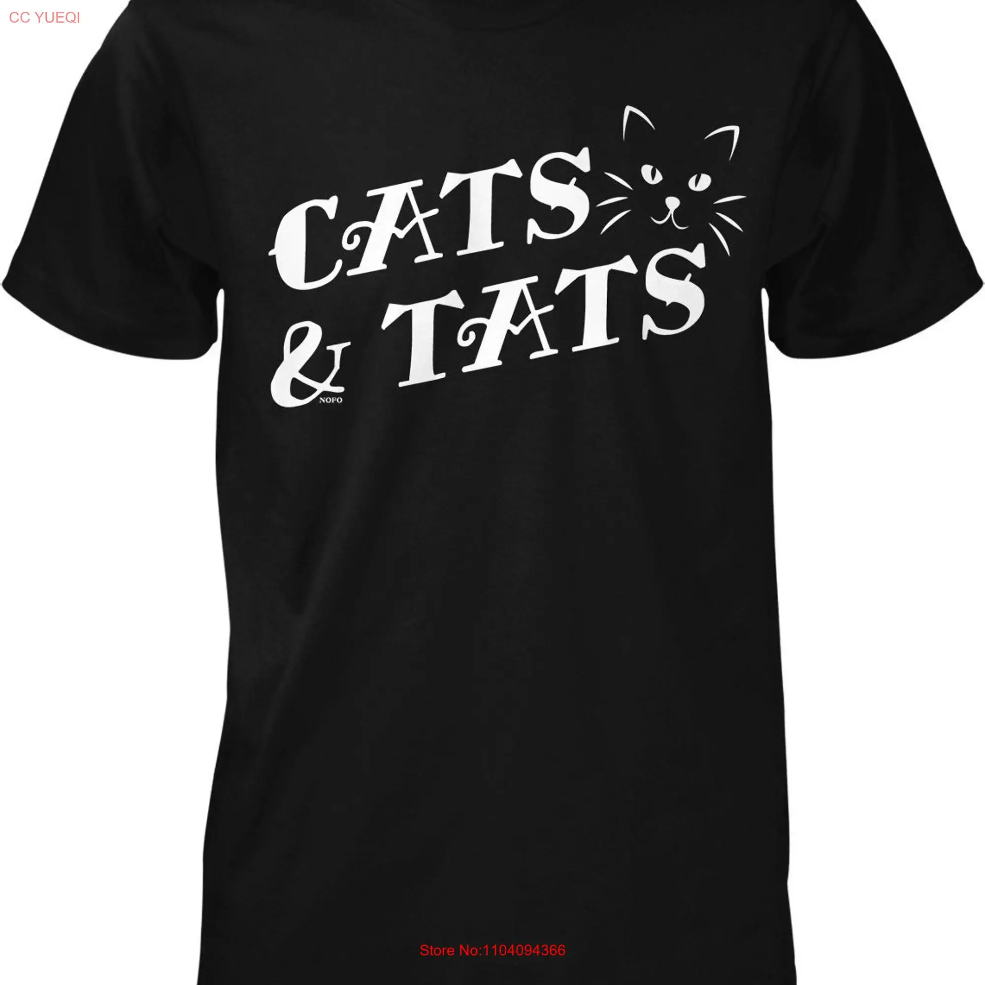 Cats and Tats Men's T shirt HOOD_02835 long or short sleeves